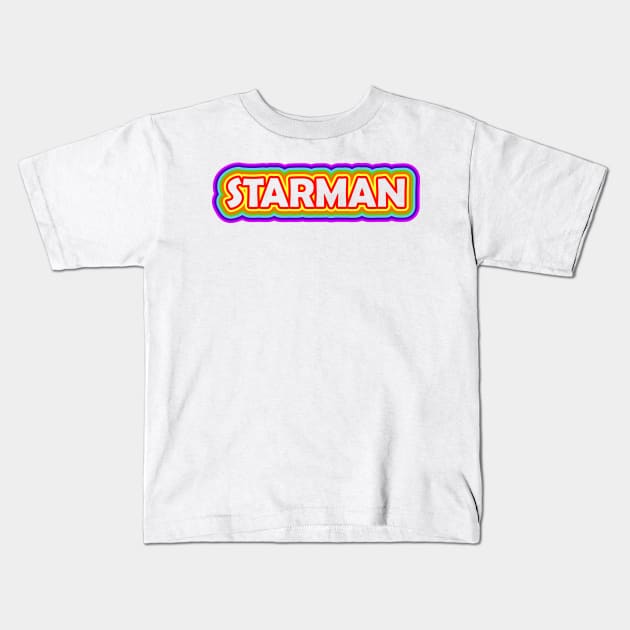 Starman Rainbow Kids T-Shirt by Jokertoons